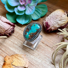 Load image into Gallery viewer, MJ Freeform Turquoise Ring – Sterling Silver
