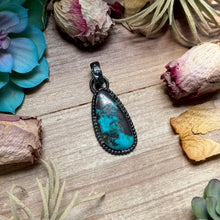 Load image into Gallery viewer, MJ Freeform Turquoise Pendant – Sterling Silver