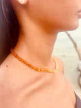 Load image into Gallery viewer, Raw Baltic Amber + Sunflower || Necklace ||