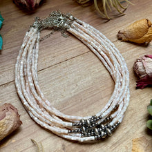 Load image into Gallery viewer, Cream Shell Heishi Necklace – 15"
