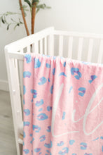 Load image into Gallery viewer, Lillian Leopard Personalized Minky Blanket