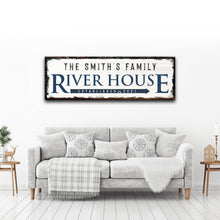Load image into Gallery viewer, Family River House Arrow Sign