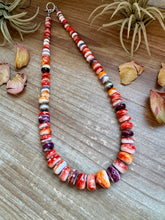 Load image into Gallery viewer, BE BOLD - 22-Inch Spiny Oyster &amp; Wampum Statement Necklace with Sterling Silver Pearls