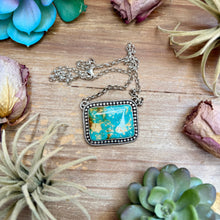 Load image into Gallery viewer, 105 - Sterling Silver Pilot Mountain Turquoise Bar Necklace by Jason Ogg