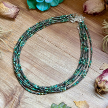 Load image into Gallery viewer, Faceted African Turquoise Necklace – 19"  – 3mm