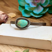 Load image into Gallery viewer, Copper &amp; Turquoise Cuff Bracelet