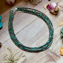 Load image into Gallery viewer, Faceted African Turquoise Necklace – 19"  – 3mm