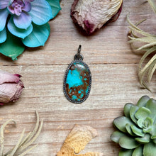 Load image into Gallery viewer, MJ Turquoise Pendant – Sterling Silver
