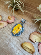 Load image into Gallery viewer, Bumblebee Jasper Pendant – Sterling Silver, Bright Yellow