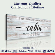Load image into Gallery viewer, Best Memories Are Made At The Cabin Sign II