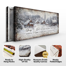 Load image into Gallery viewer, Vintage Christmas Village Luke 2:14 Scripture Sign