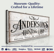 Load image into Gallery viewer, Family Hunting Camp Sign II