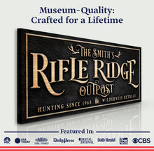 Load image into Gallery viewer, Personalized Rifle Ridge Outpost Family Sign