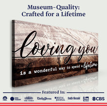 Load image into Gallery viewer, Loving You Is A Wonderful Way To Spend A Lifetime Sign II