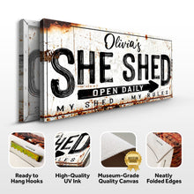 Load image into Gallery viewer, Personalized She Shed Sign XII