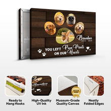 Load image into Gallery viewer, Pet Memorial Sign You Left Paw Prints On Our Hearts