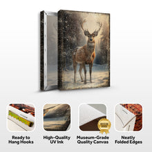 Load image into Gallery viewer, Vintage Winter Deer Christmas Wall Art IV