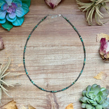 Load image into Gallery viewer, Faceted African Turquoise Necklace – 19"  – 3mm