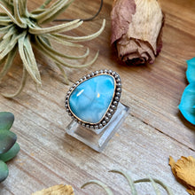 Load image into Gallery viewer, MJ Ring Free-Form Larimar Sterling Silver Ring