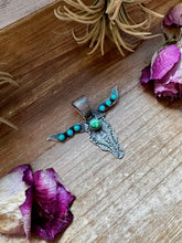 Load image into Gallery viewer, Longhorn Pendant with Gold Accent – Sterling Silver – Native Made by Leroy James