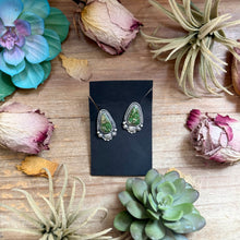 Load image into Gallery viewer, 2 - Sterling Silver Sonoran Gold Turquoise Stud Earrings by Shay Pfeiffer