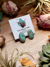Load image into Gallery viewer, 27 - Sterling Silver Cripple Creek Turquoise Stud Earrings by Jason Ogg