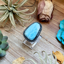 Load image into Gallery viewer, MJ Ring Trapezoid Larimar Sterling Silver