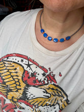 Load image into Gallery viewer, Sterling Silver &amp; Spiny Oyster Choker with Lapis – Summer Necklace