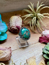 Load image into Gallery viewer, MJ Sterling Silver Turquoise Statement Ring – Adjustable