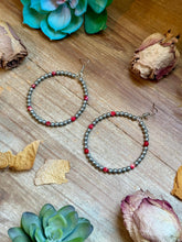 Load image into Gallery viewer, Pink Variscite &amp; Silver-Plated Hoop Earrings