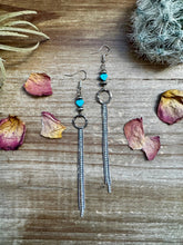 Load image into Gallery viewer, Turquoise heart and chic dangle