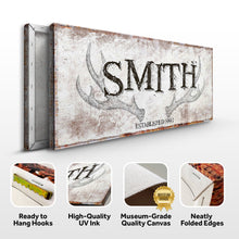 Load image into Gallery viewer, Rustic Family Antler Sign