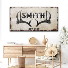 Load image into Gallery viewer, Rustic Family Antler Sign II