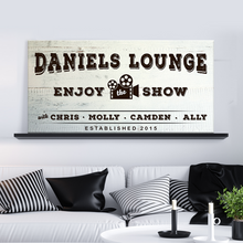 Load image into Gallery viewer, Enjoy the Show Family Cinema Sign