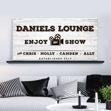 Load image into Gallery viewer, Enjoy the Show Family Cinema Sign