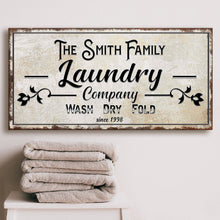 Load image into Gallery viewer, Family Laundry Company Sign