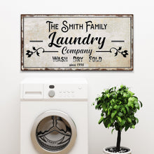 Load image into Gallery viewer, Family Laundry Company Sign