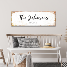 Load image into Gallery viewer, Rustic Family Name Sign