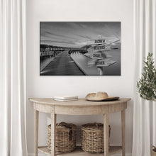 Load image into Gallery viewer, Family Names Monochrome Ocean Dock Sign