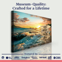 Load image into Gallery viewer, Family Name Ocean Sunset Sign