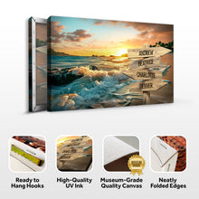 Load image into Gallery viewer, Family Name Ocean Sunset Sign