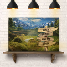 Load image into Gallery viewer, Family Names Mountain Sign