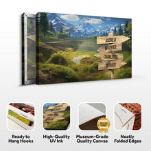 Load image into Gallery viewer, Family Names Mountain Sign