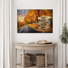 Load image into Gallery viewer, Family Names Autumn Road Sign