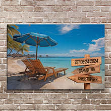 Load image into Gallery viewer, Summer Beach Family Names Sign