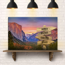 Load image into Gallery viewer, Yosemite Sunset Family Names Sign