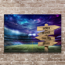 Load image into Gallery viewer, Football Field Family Names Sign