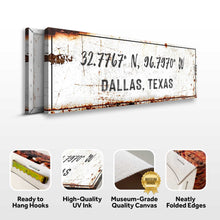 Load image into Gallery viewer, Home Coordinates Rustic Sign
