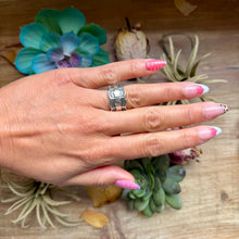 Load image into Gallery viewer, 145-152 Sterling Silver Hand Milled Stamped Scalloped Edge Ring by Jason Ogg