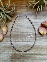 Load image into Gallery viewer, 14-Inch Sterling Silver Torpedo &amp; Spiny Oyster Heishi Choker